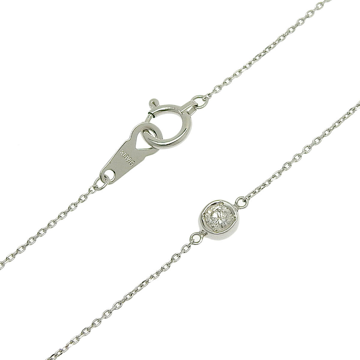 Diamond Long Necklace, 0.50 carats, White Gold (18K)