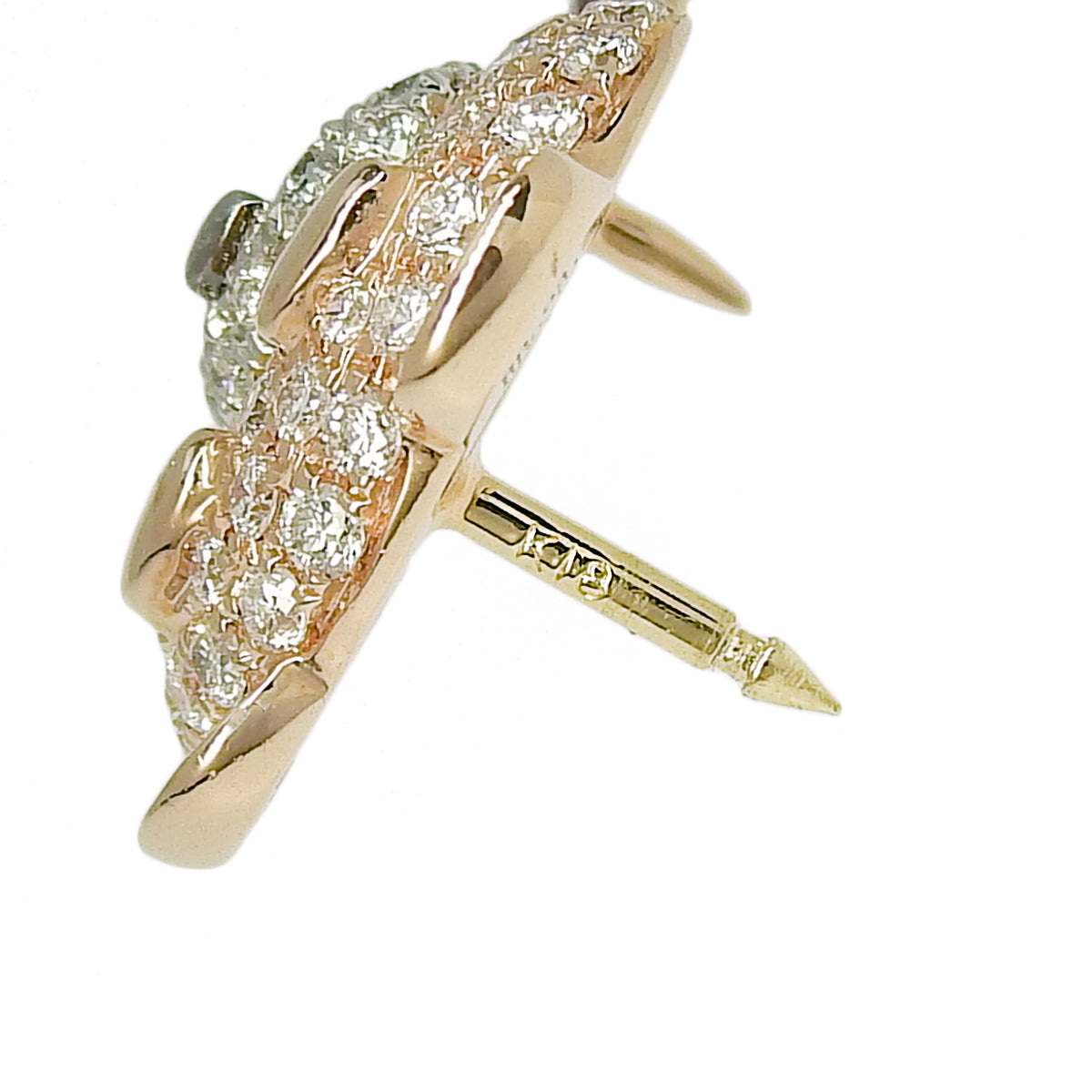 Bijou Pico x Ted2 蝴蝶结胸针,粉金 K18PG