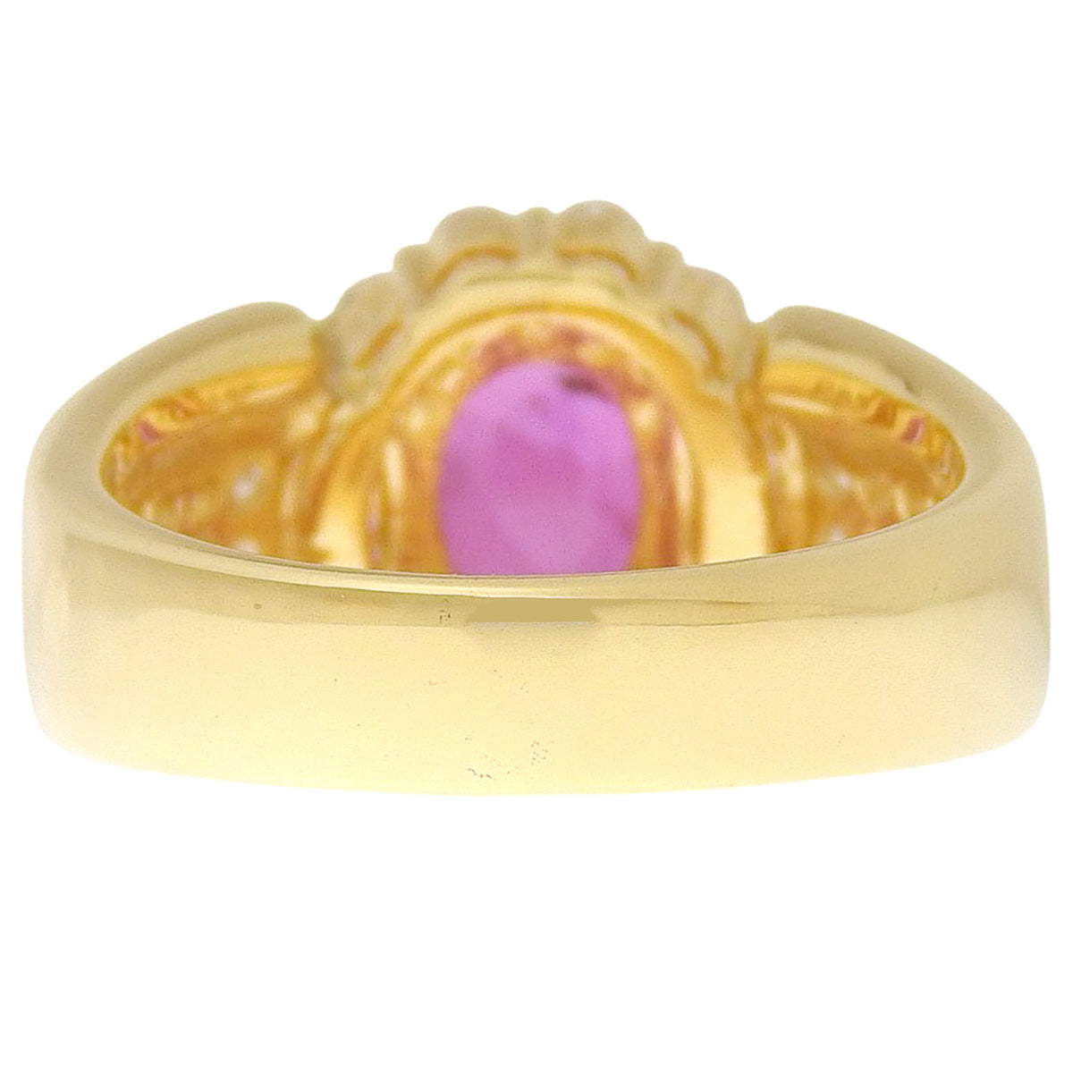 Ruby and Diamond Ring: Ruby/Diamond R1.17/D0.72, 18K Yellow Gold (YG)