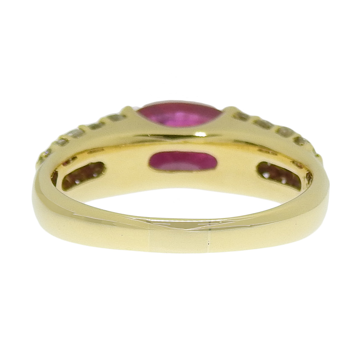 Ruby and Diamond Ring, R1.69/D0.97, 18K Yellow Gold (YG)