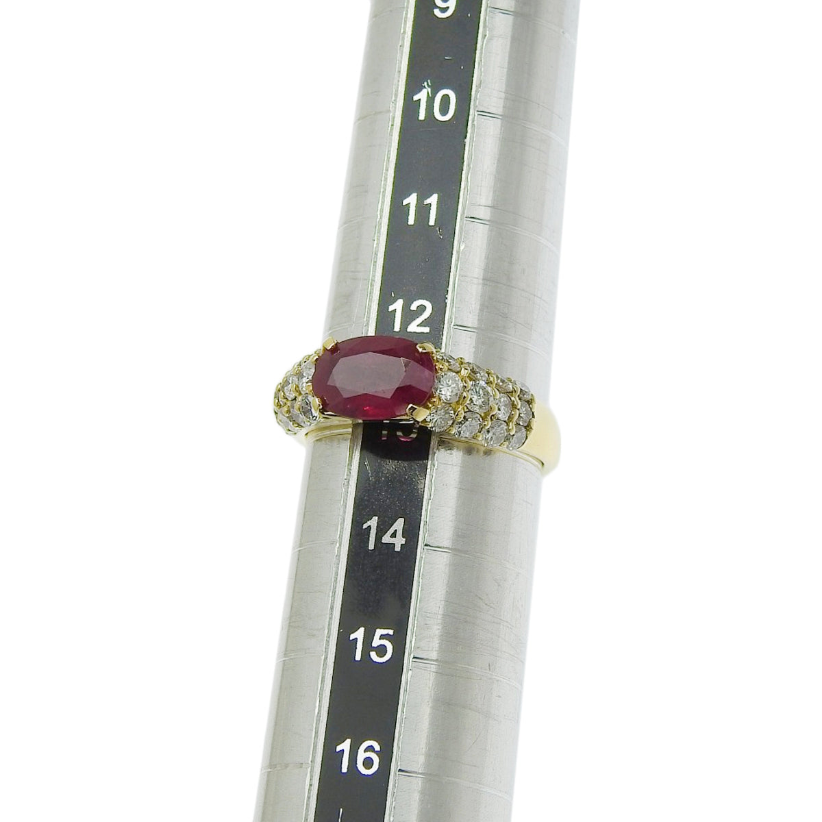 Ruby and Diamond Ring, R1.69/D0.97, 18K Yellow Gold (YG)