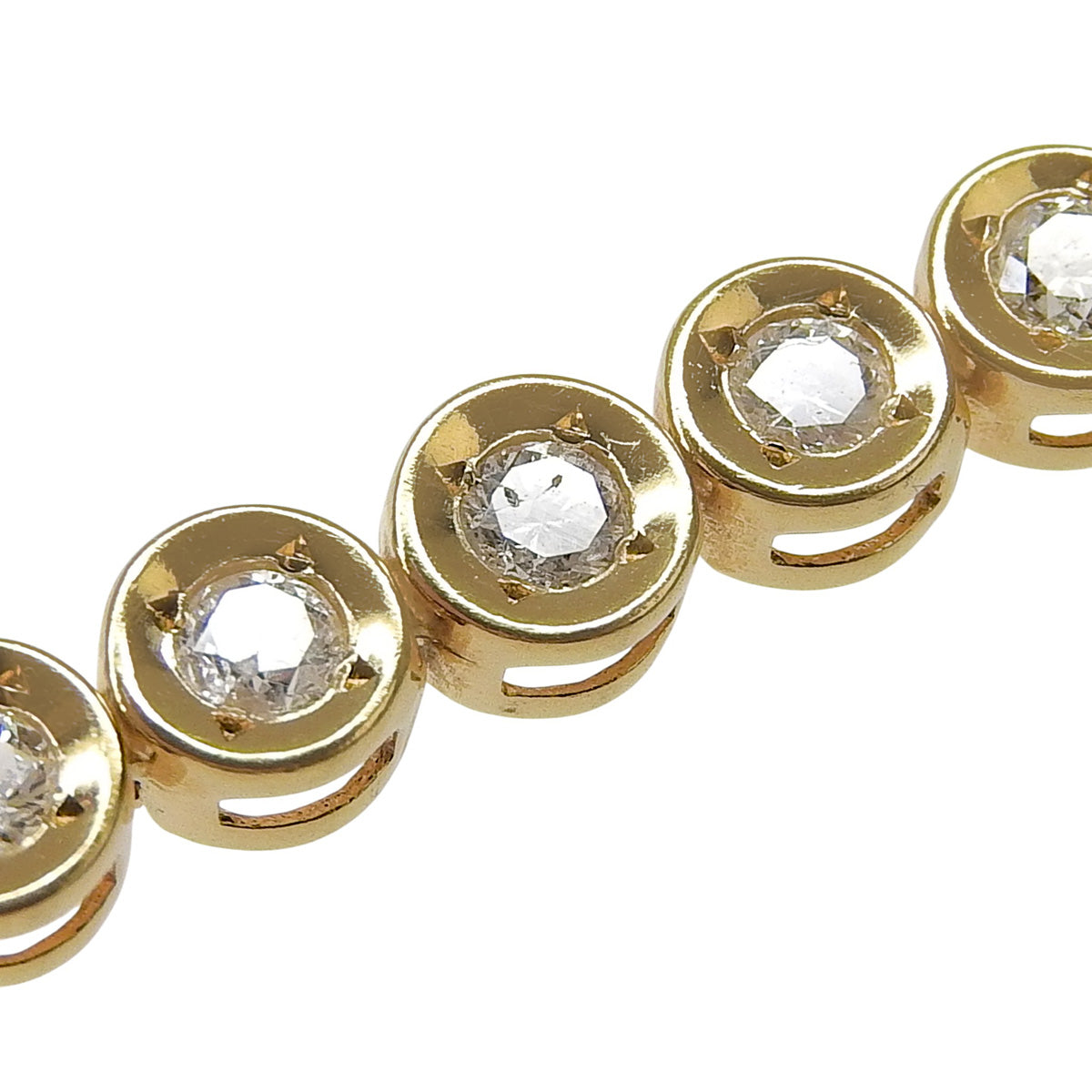 钻石网球手链 D2.00 K18 黄金 YG