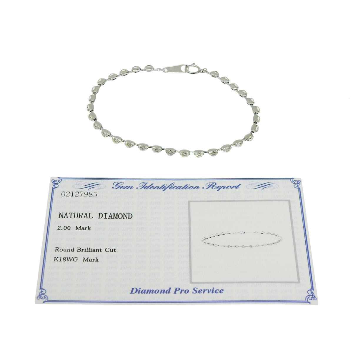 Diamond Bracelet, 2.00 carats, 18K White Gold