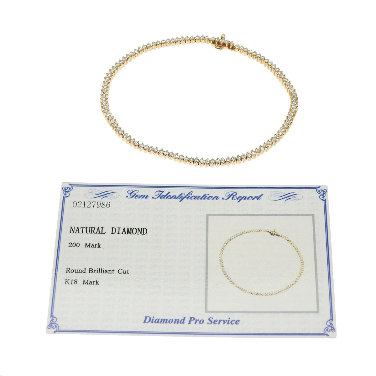 Diamond Bracelet, 2.00 carats, 18K Yellow Gold