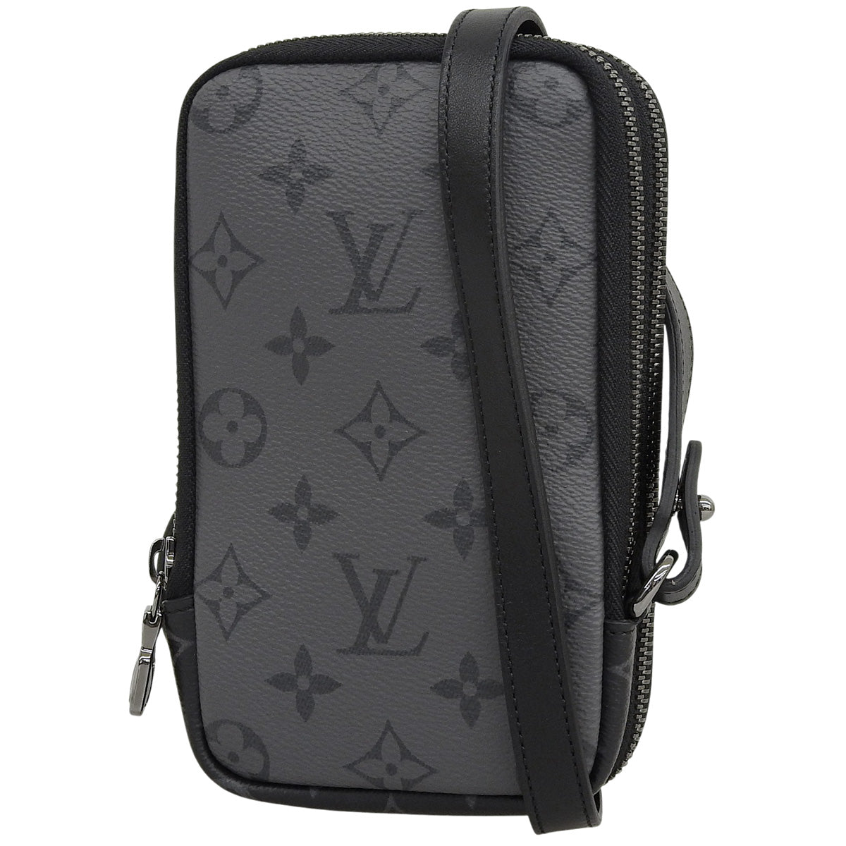 Monogram Eclipse 反向双层手机袋,灰色和黑色,M69534