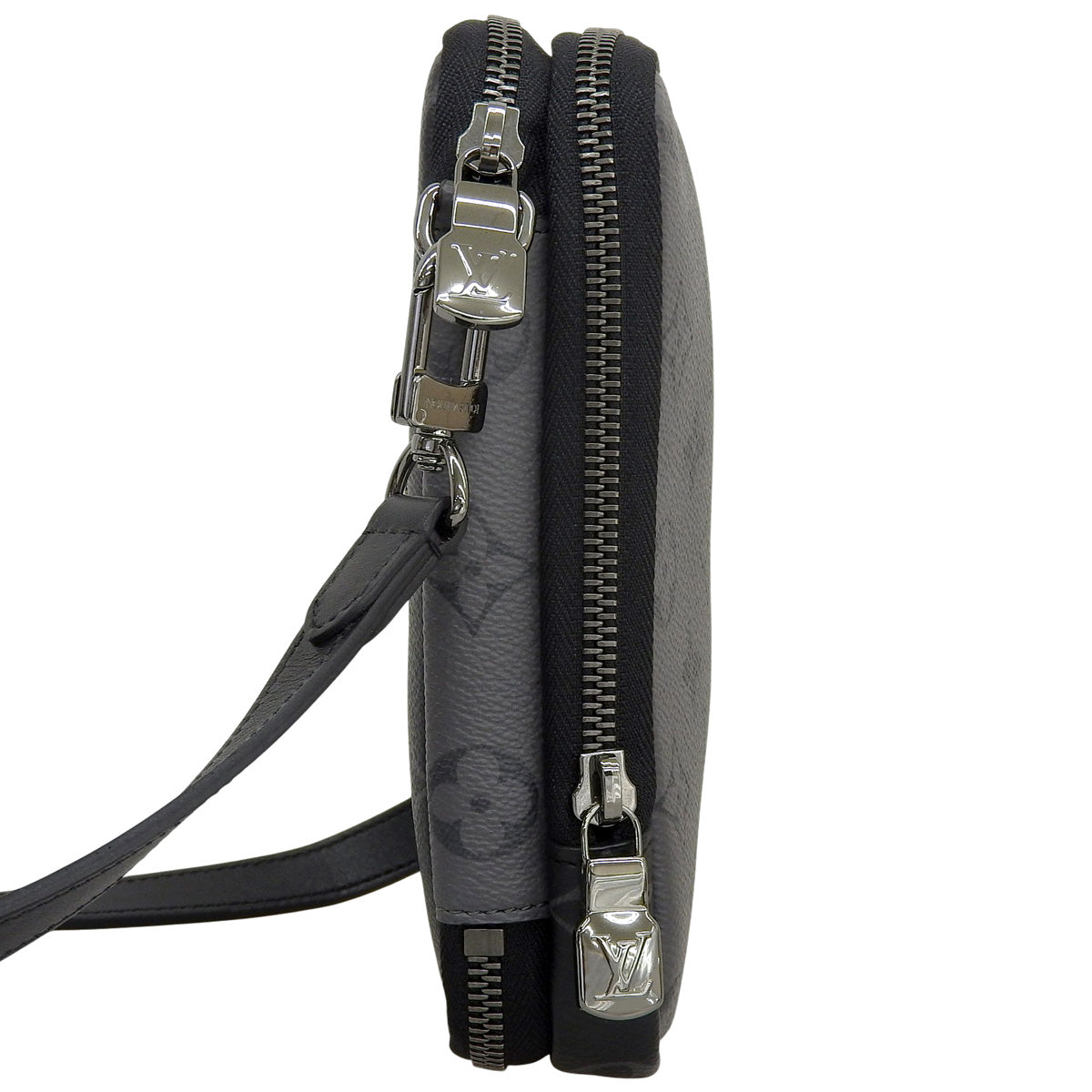 Monogram Eclipse 反向双层手机袋,灰色和黑色,M69534