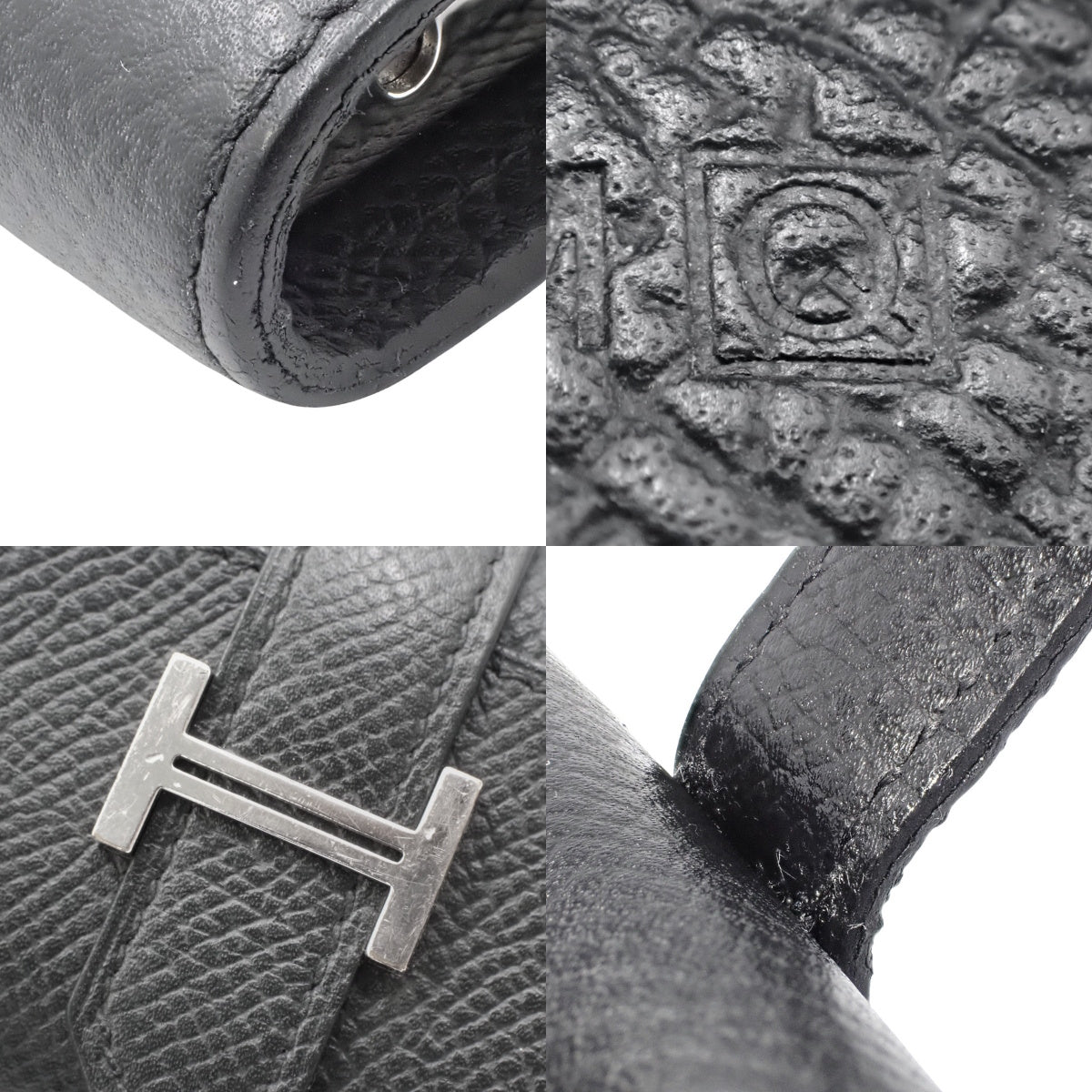 Bearn Key Case, Epsom Leather, Palladium Hardware, Q Stamp