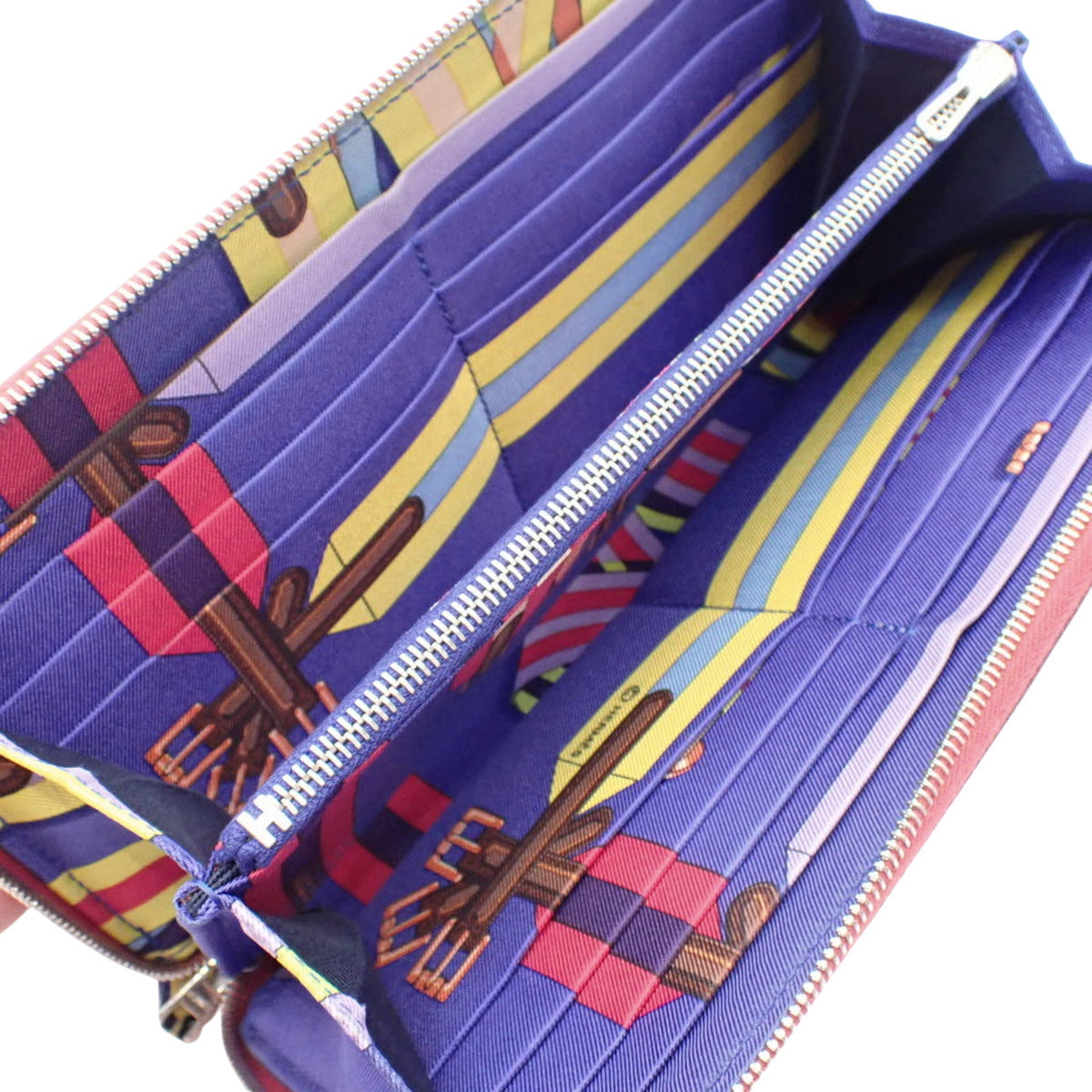 Azap 长款丝绸,Epsom 皮革,钯金配件,Rouge Kazak,□R 印章