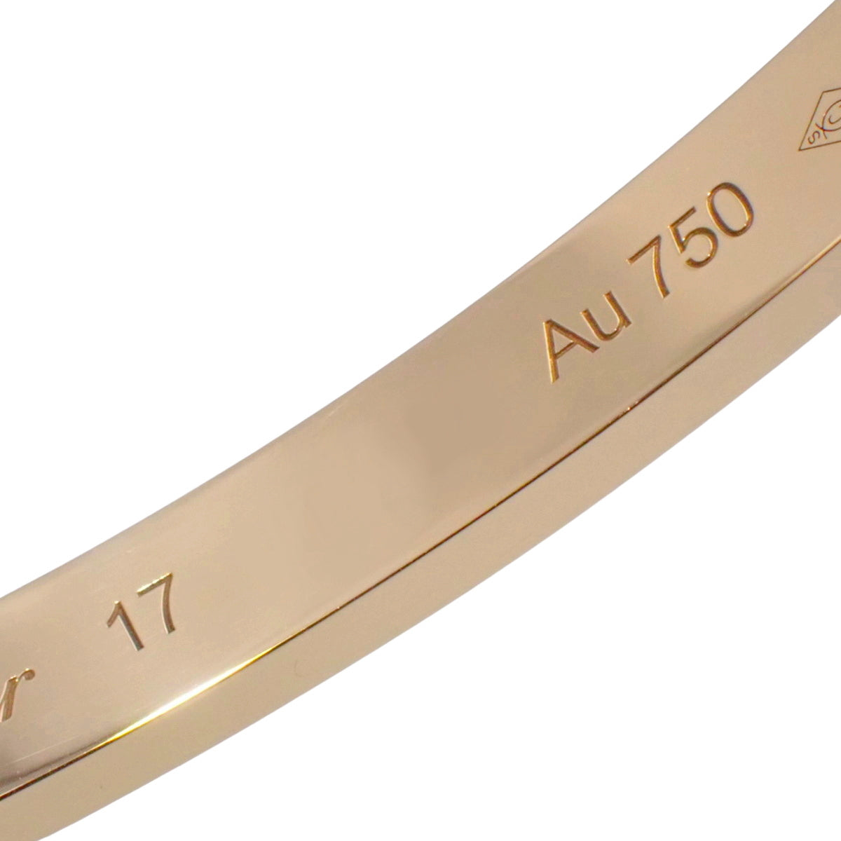 LOVE Bracelet, Small Model, 10 Diamonds, K18 Pink Gold, PG, Love Bracelet, 10PD, Full Diamond