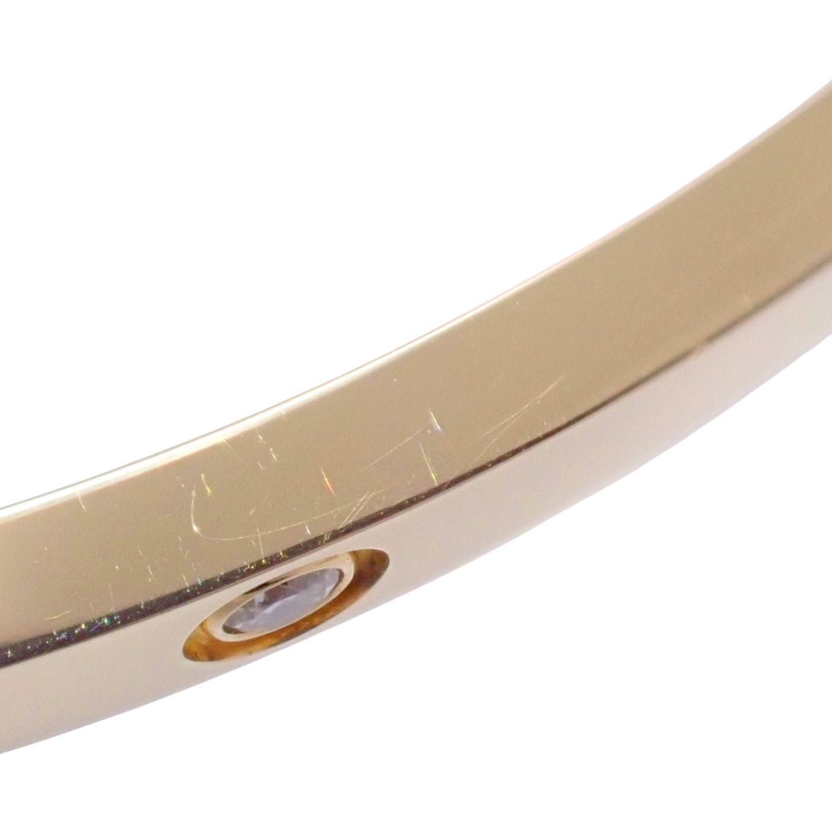 LOVE Bracelet, Small Model, 10 Diamonds, K18 Pink Gold, PG, Love Bracelet, 10PD, Full Diamond
