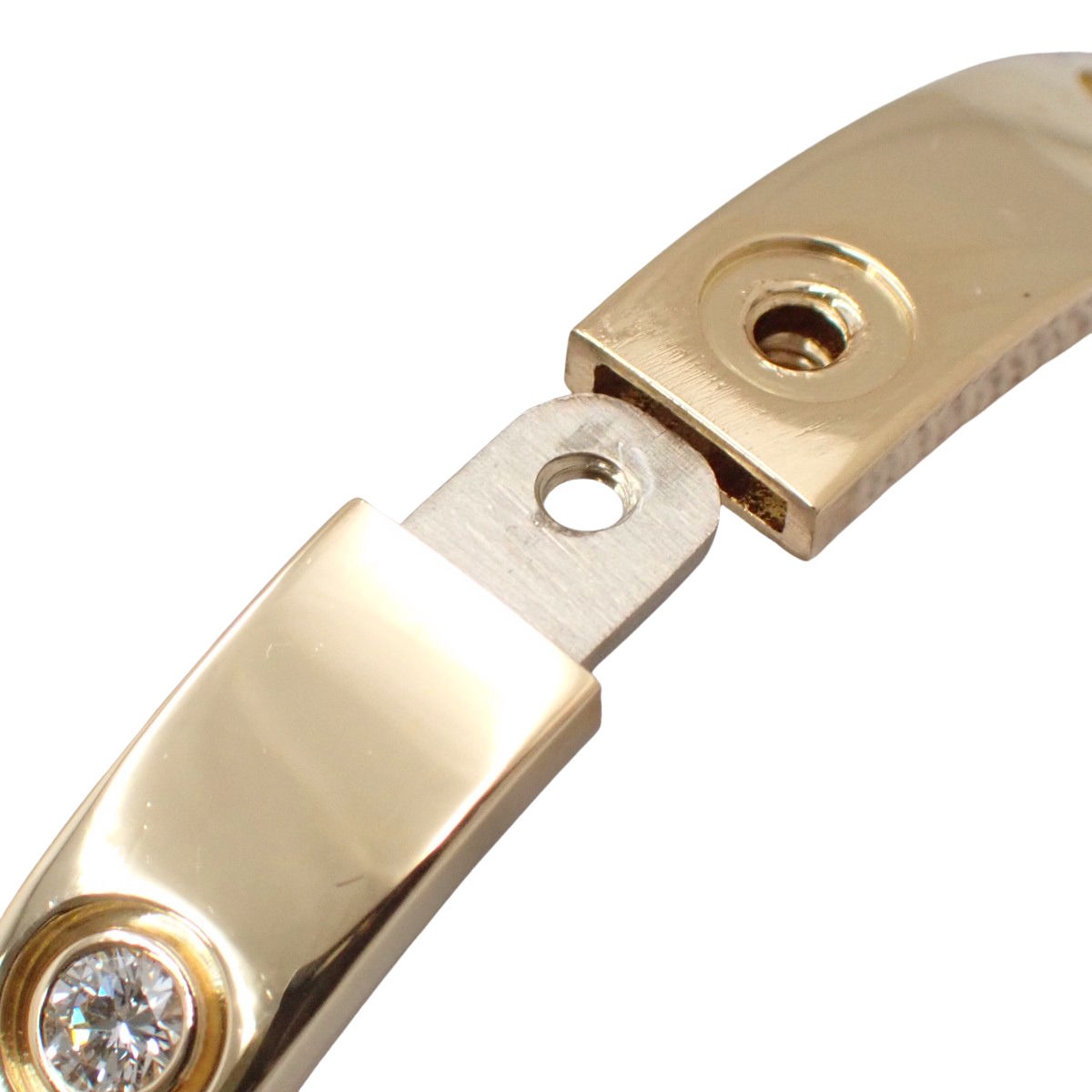 LOVEブレスレット クラシックモデル ダイヤモンド イエローゴールド K18YG 10PD