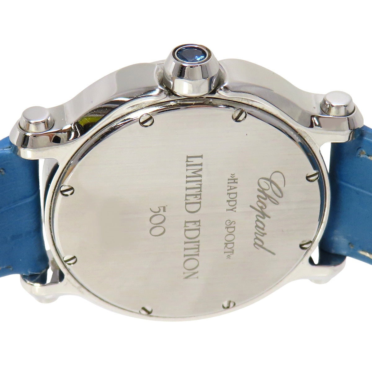 Happy Sport Happy Moon 278475-2001 白金/不锈钢/皮革表壳镶钻石英女表