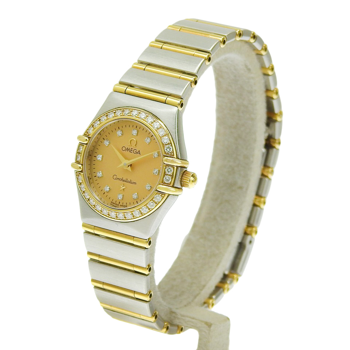 コンステレーション ミニ ベゼルダイヤ 1267.15.00 YG/SS ダイヤインデックス 12PD クオーツ レディース