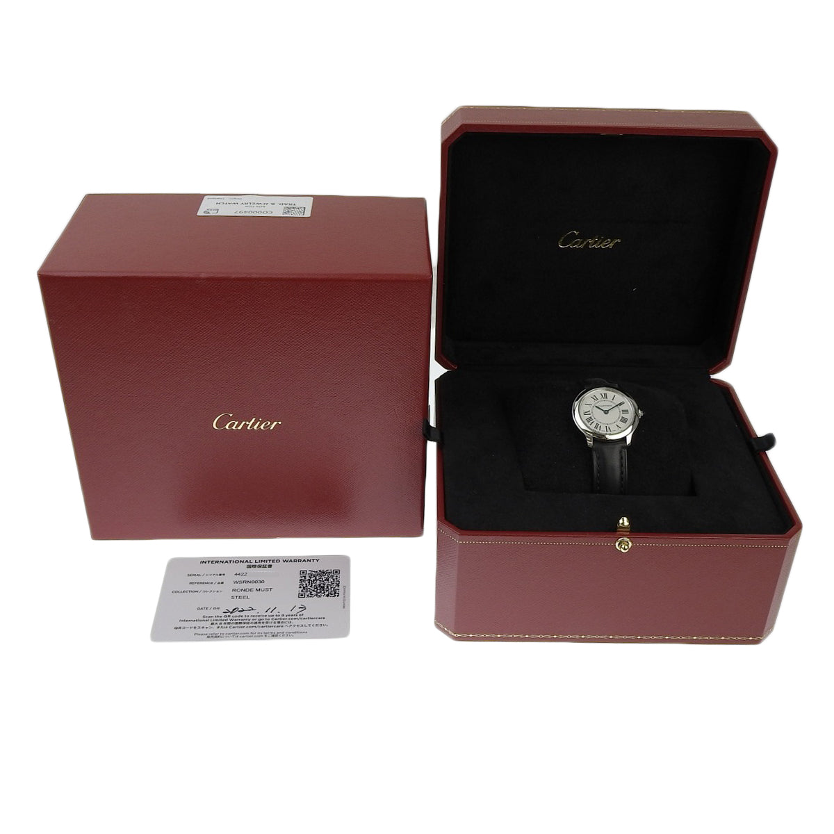 Ronde Must de Cartier WSRN0030 SS White Quartz Women's