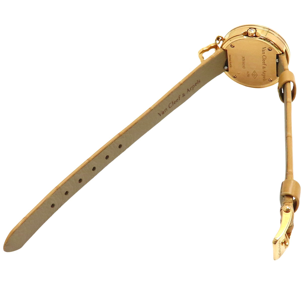 VCARO29800 チャームミニウォッチ YG クオーツ シルバー ダイヤベゼル