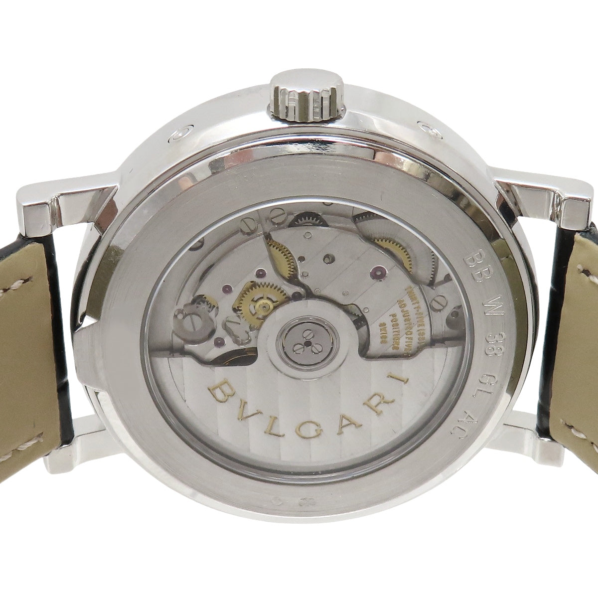 宝格丽 (Bvlgari) 三历腕表 BBW38GLAC 白色皮革自动男士腕表