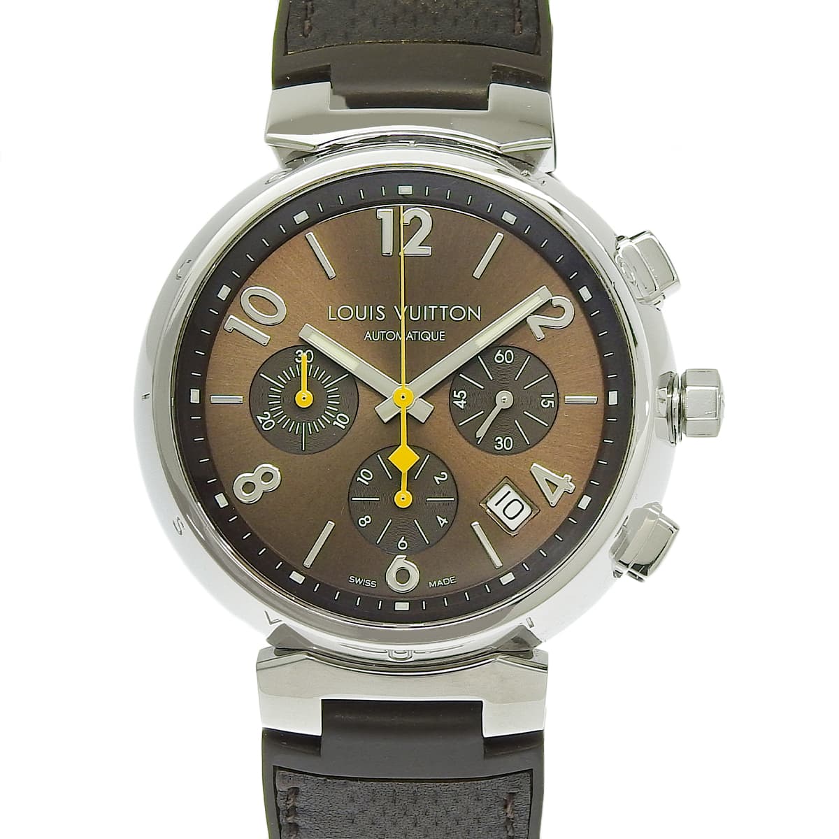 タンブール クロノグラフ Q1121 SS/革 自動巻き メンズ