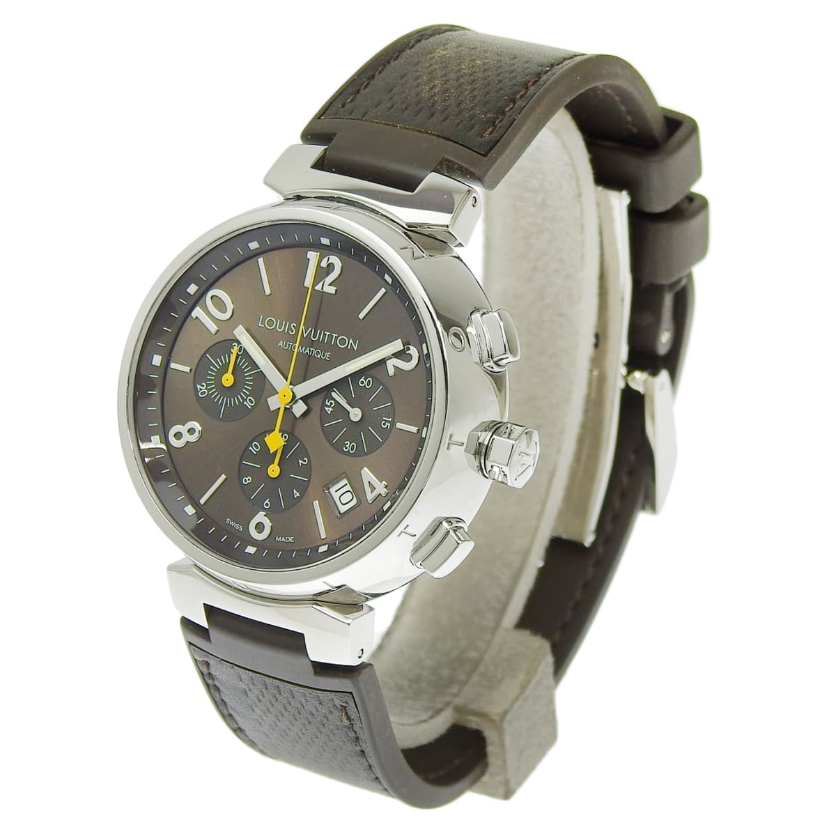 タンブール クロノグラフ Q1121 SS/革 自動巻き メンズ