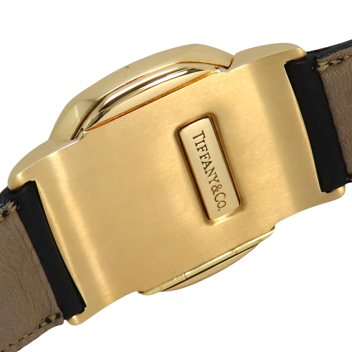 Dual Time Yellow Gold/Leather Quartz Silver