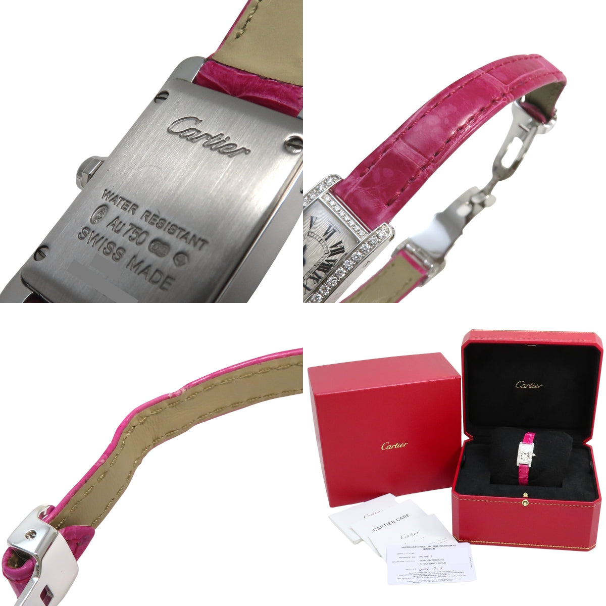 WB710015 坦克美式迷你腕表 WG/皮革 石英 银色表圈镶钻