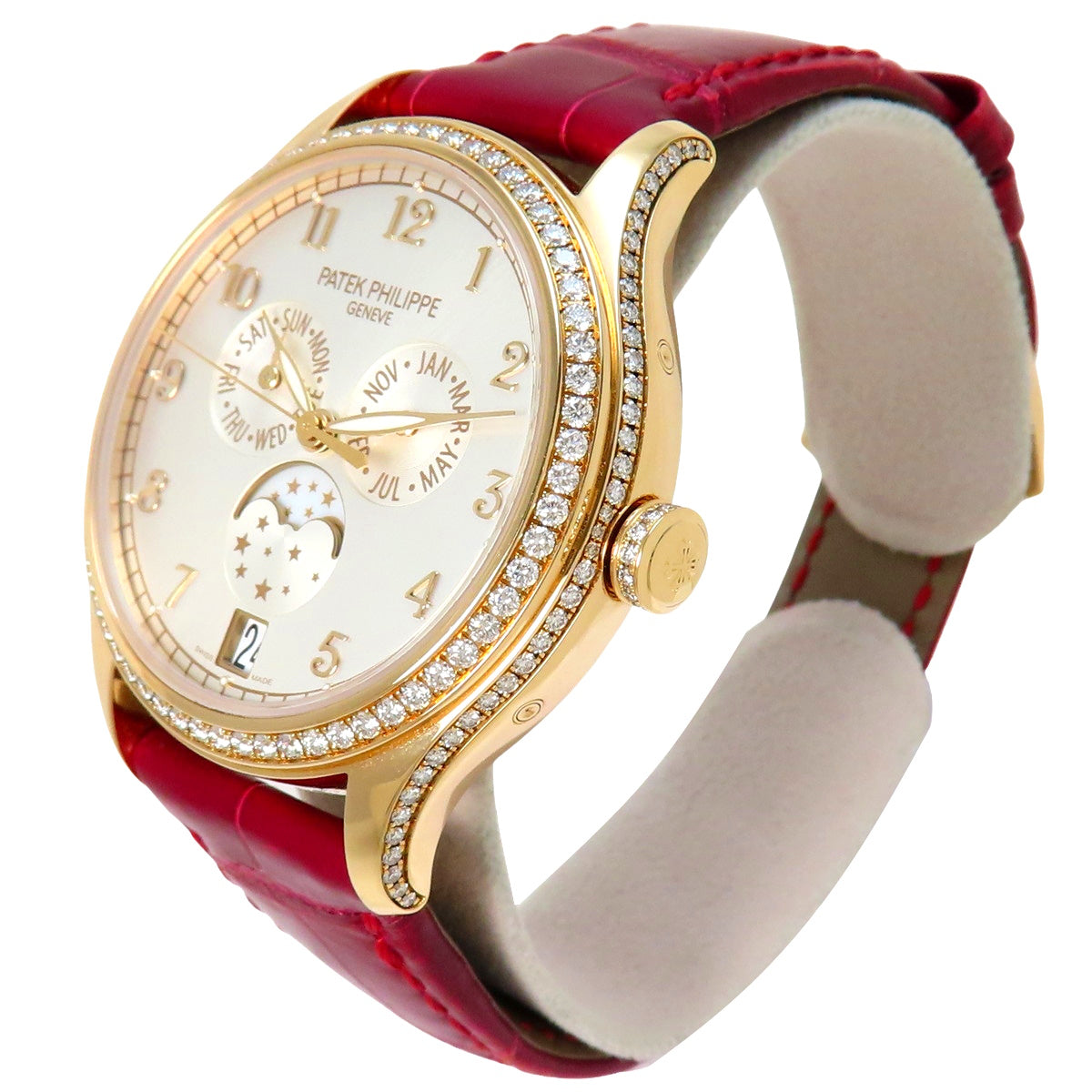 年历腕表 4947R-001 K18 黄金 YG 自动上链 2020年1月购入 白色 红色