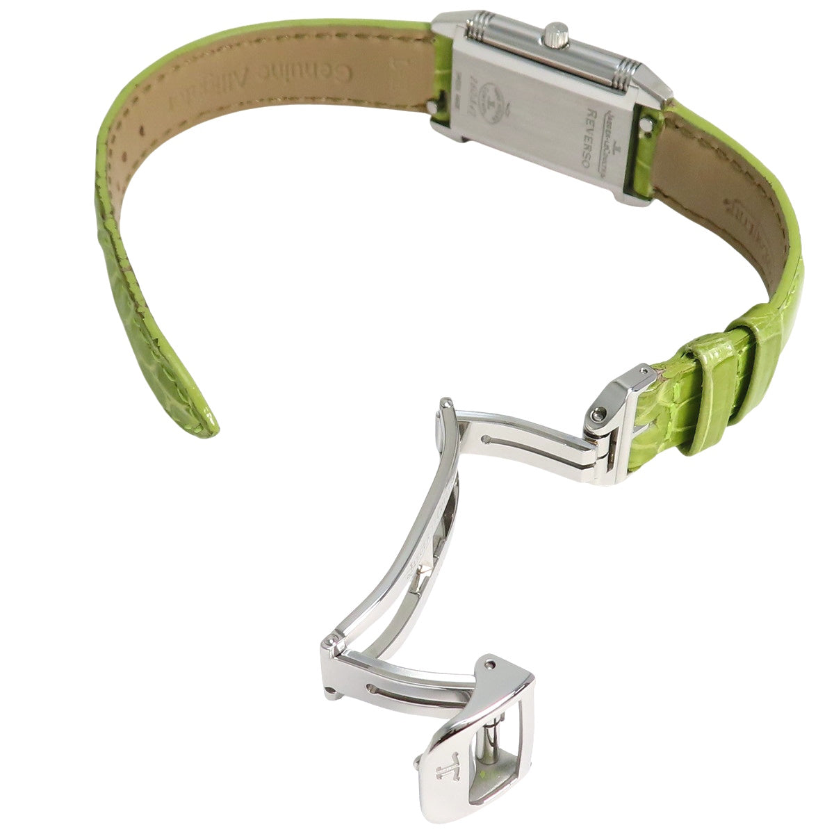 Q2618410 Reverso Lady SS/Leather Quartz Silver