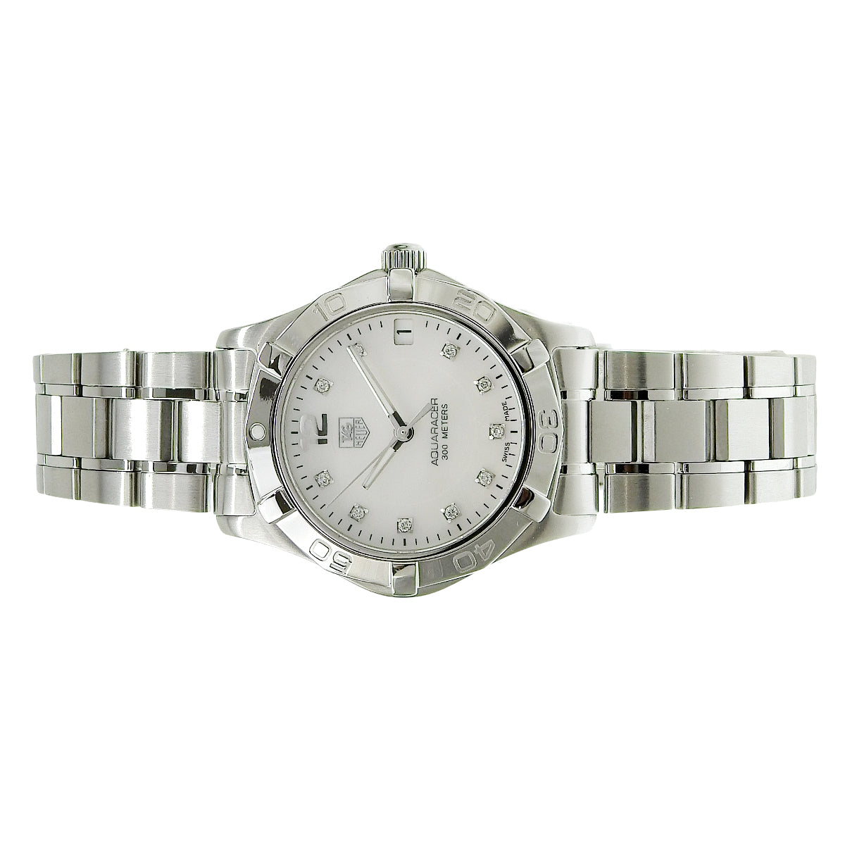 アクアレーサー WAF1312.BA0817 SS シェル文字盤 10PD クオーツ レディース