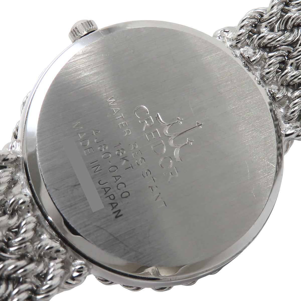 Credor 4J80-0AC0 WG 白色贝壳/单颗钻石石英表