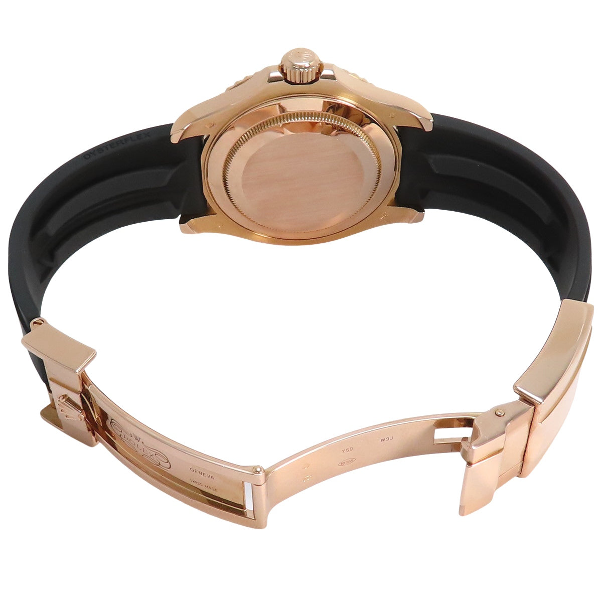 116655 Yachtmaster 40 PG/Rubber, random serial number, automatic winding, black dial.