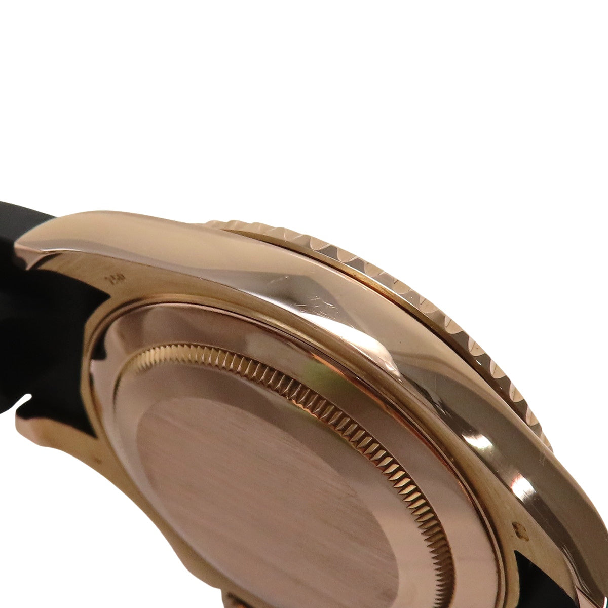 116655 Yachtmaster 40 PG/Rubber, random serial number, automatic winding, black dial.