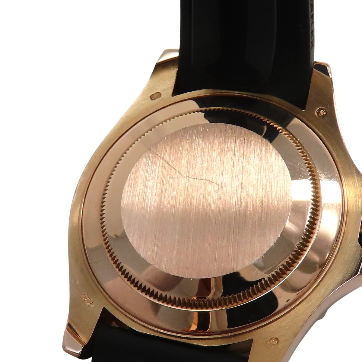 116655 Yachtmaster 40 PG/Rubber, random serial number, automatic winding, black dial.