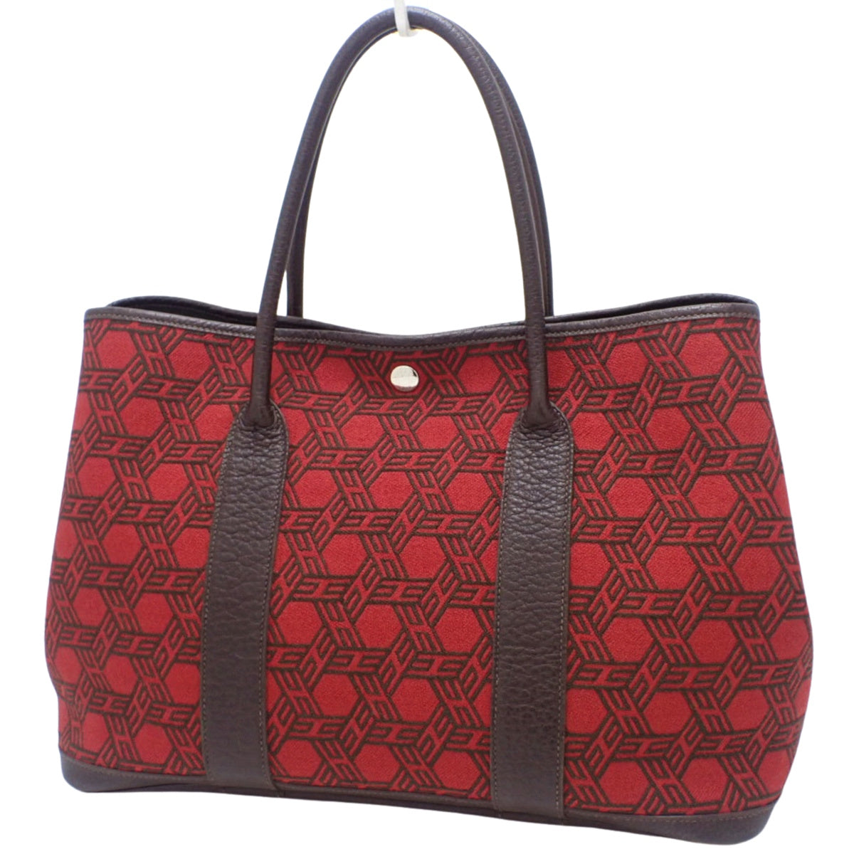 花园派对 PM Toile Saucer Buffle 钯金五金件 Rouge Garance 银色五金件 K 印章