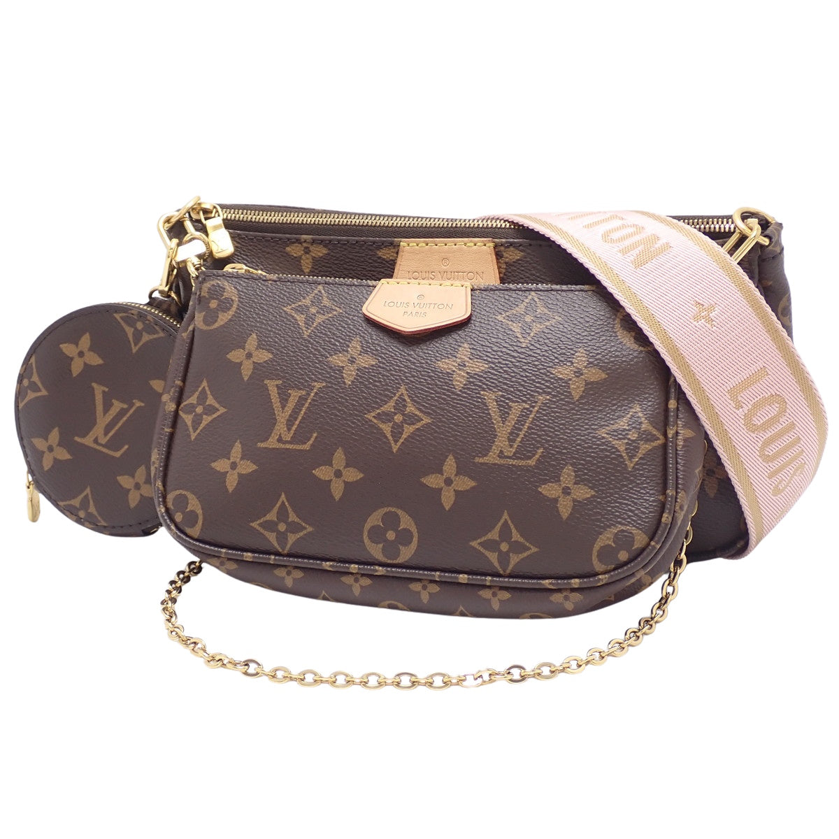 Monogram 多口袋配件 Monogram Canvas Rose Clair M44840