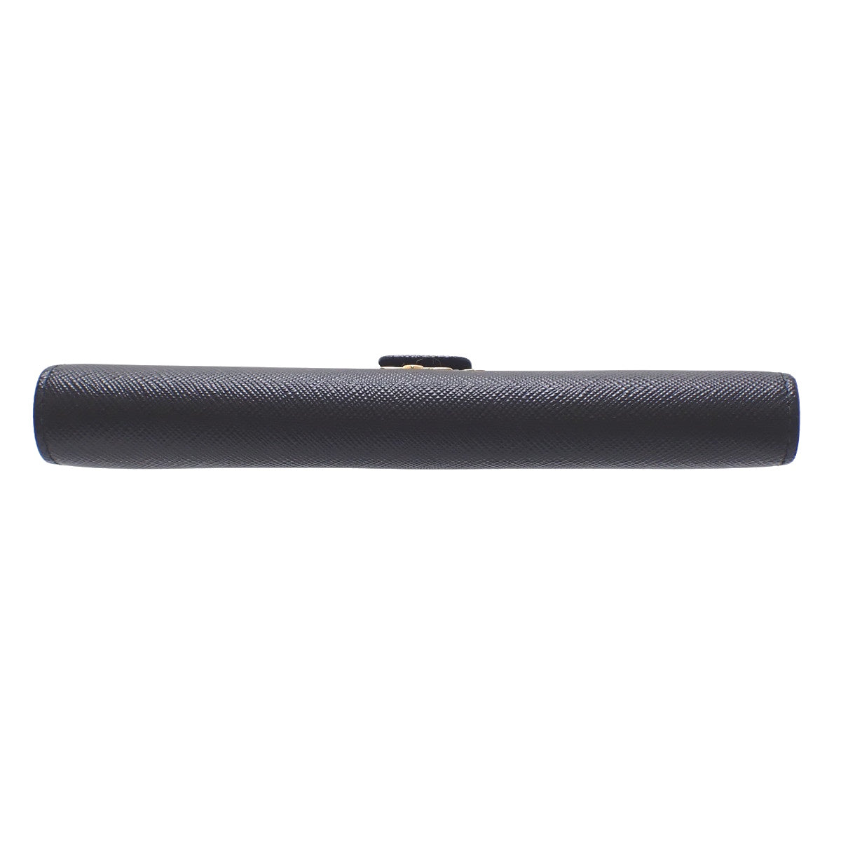 Bifold Long Wallet Logo Saffiano Nero 1MV025