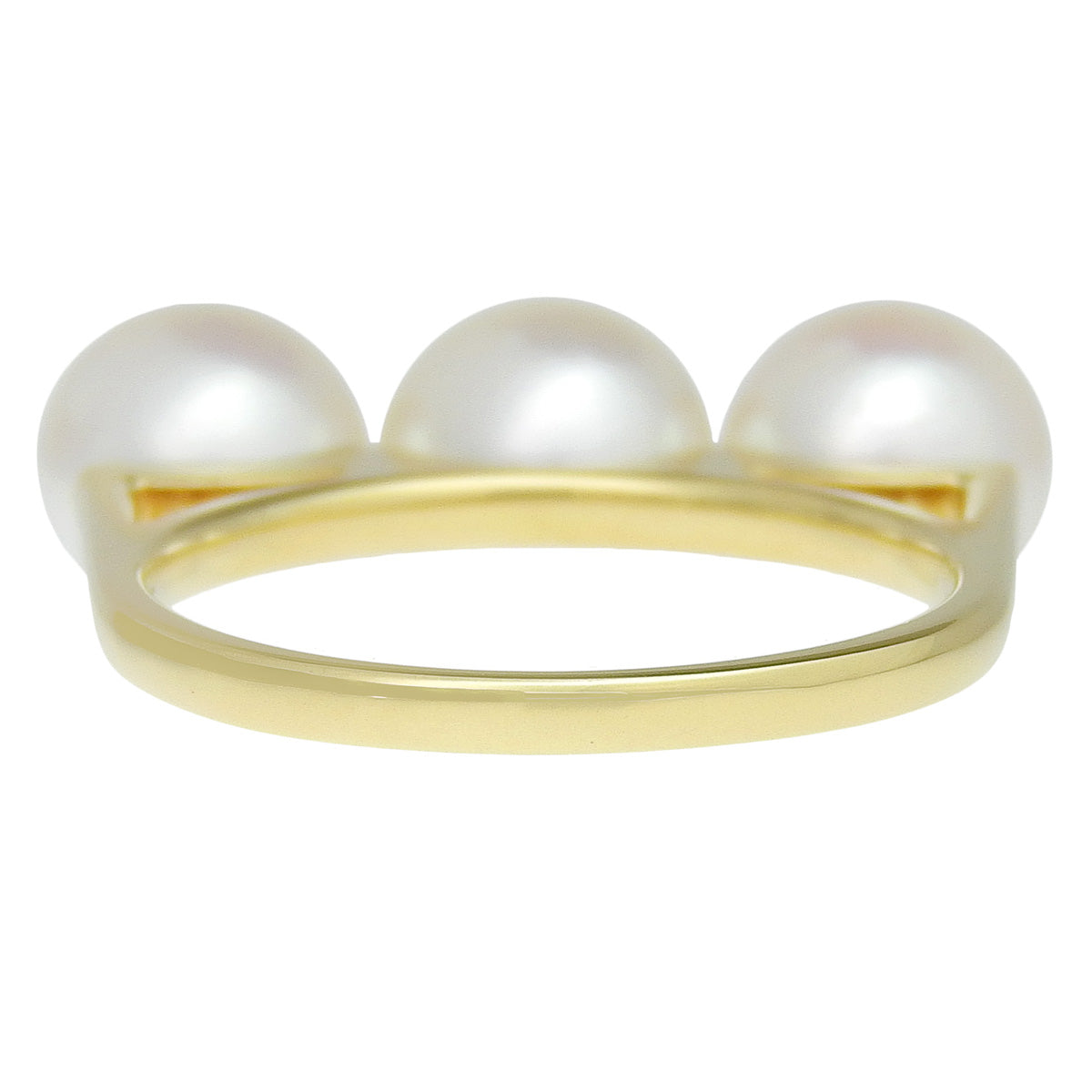 Balance Era 珍珠戒指,镶嵌 Akoya 珍珠,18K 黄金材质