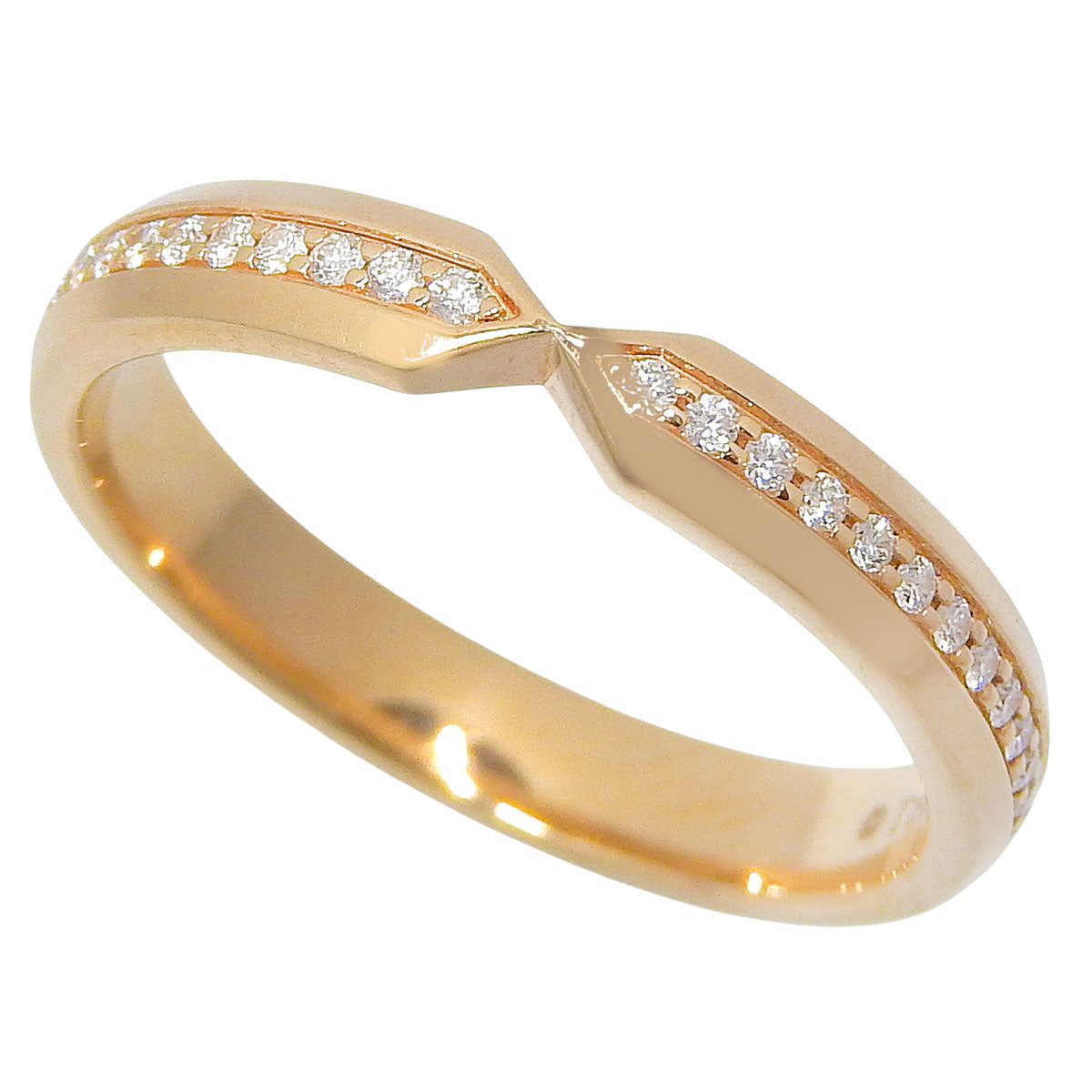Nesting Narrow Band Ring, Diamond, Yellow Gold (YG)