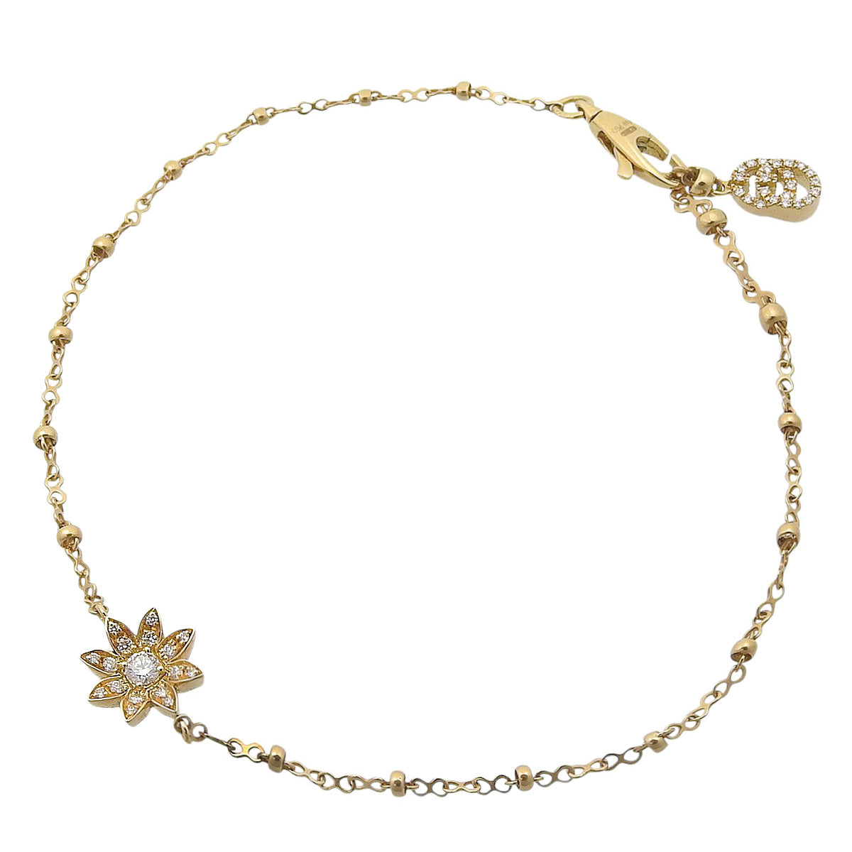 花卉手链 钻石 18K黄金 YG