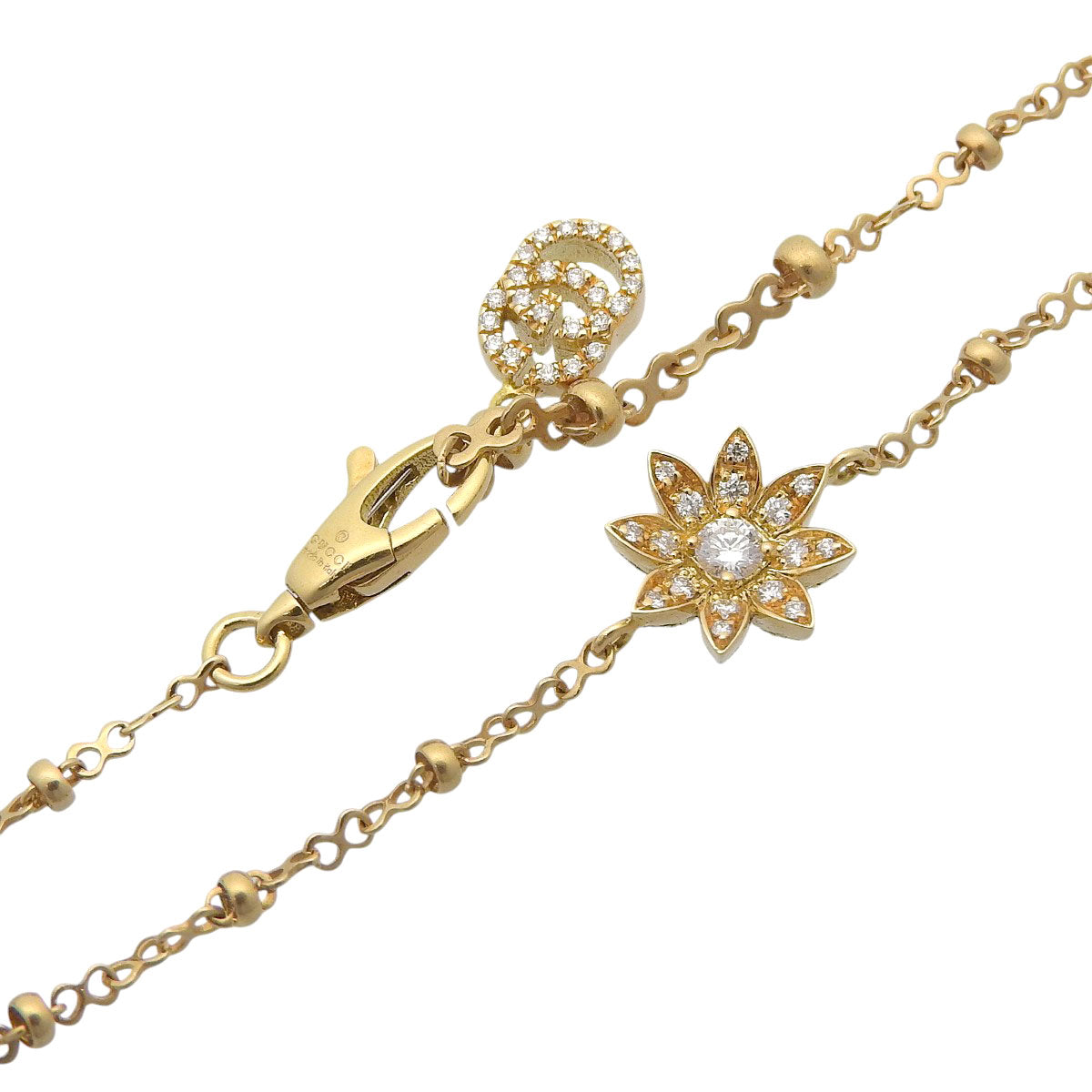 フローラブレスレット ダイヤモンド K18 イエローゴールド YG