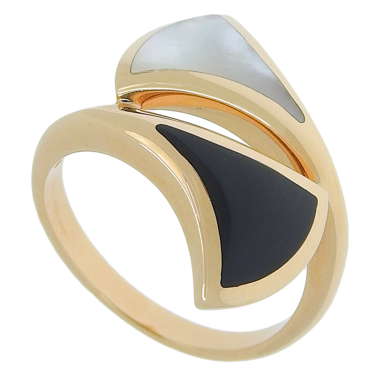 Diva Dream Ring, Onyx/Mother-of-Pearl, K18 Pink Gold (PG)