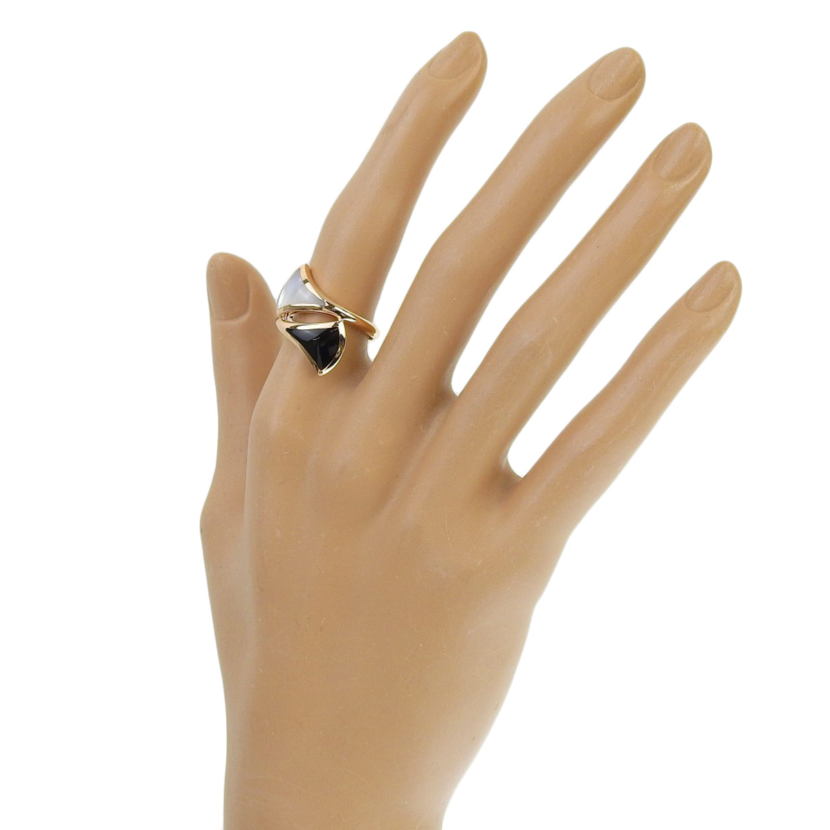 Diva Dream Ring, Onyx/Mother-of-Pearl, K18 Pink Gold (PG)