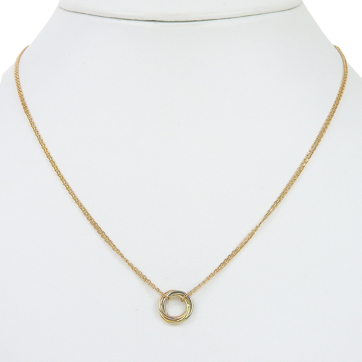 Sweet Trinity Necklace in Yellow Gold, Pink Gold, and White Gold (18K)