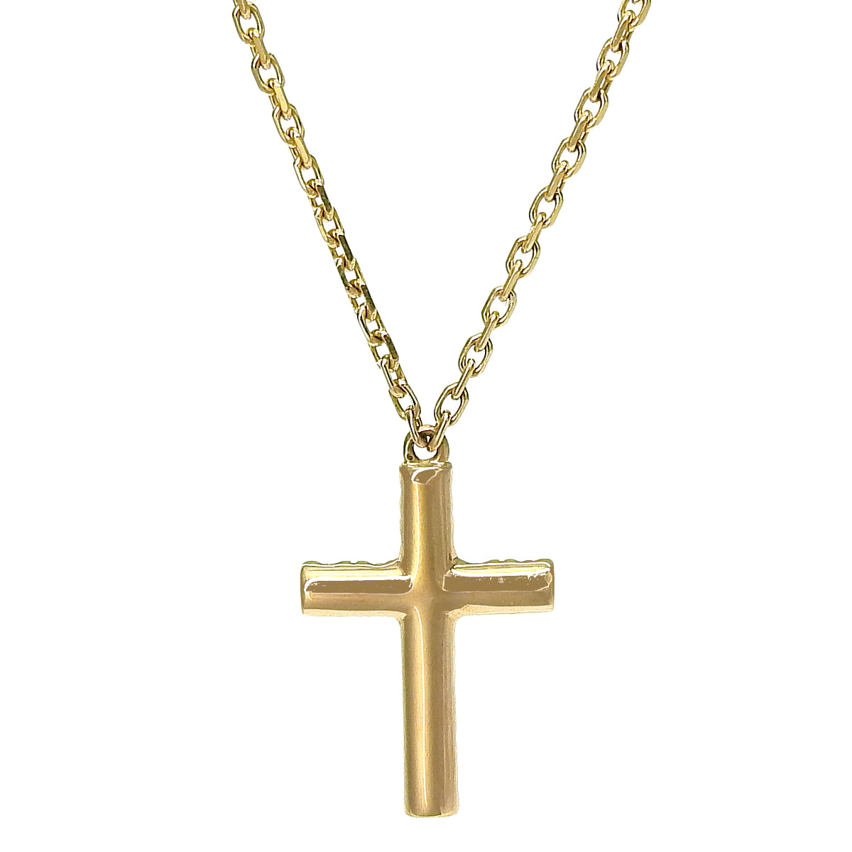 シンボル クロス ネックレス ピンクサファイア ピンクゴールド K18PG