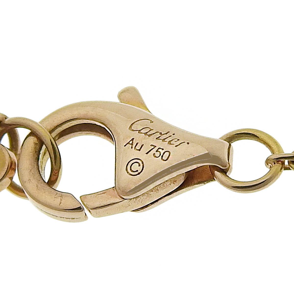 粉色蓝宝石和粉色金(18K金)十字架项链