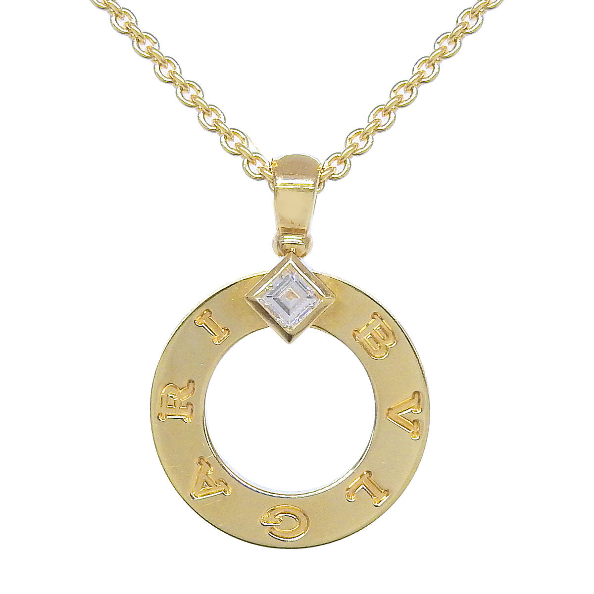 Bvlgari Bvlgari Circle Necklace, Diamond, 18K Yellow Gold (YG)