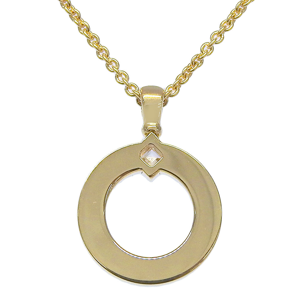 Bvlgari Bvlgari Circle Necklace, Diamond, 18K Yellow Gold (YG)