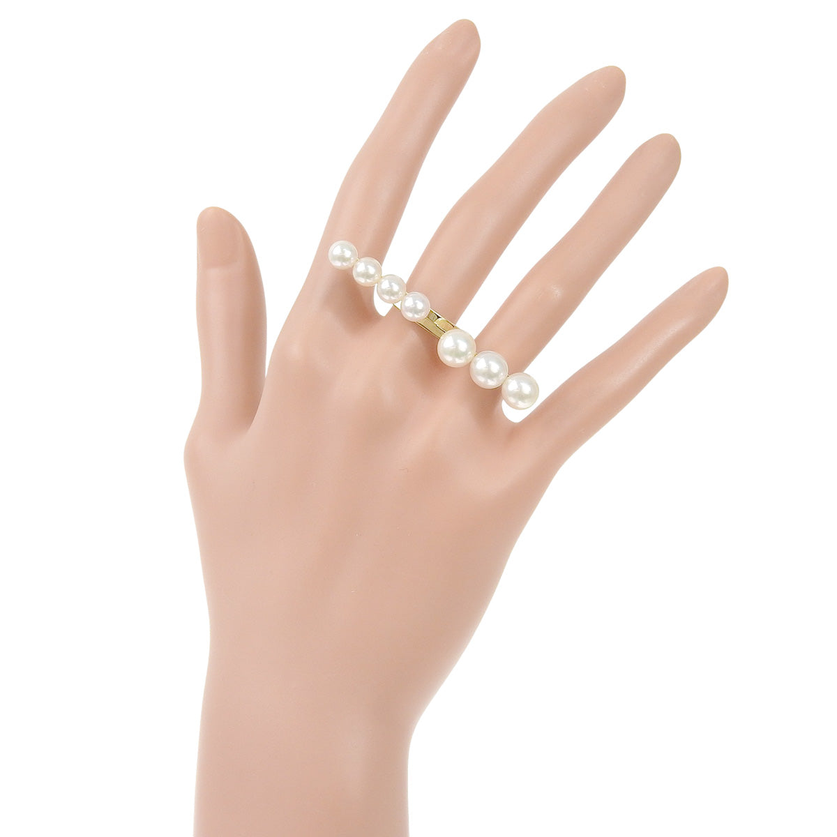 バランスループリング アコヤ真珠 イエローゴールド K18YG アクセサリー ジュエリー アコヤパール