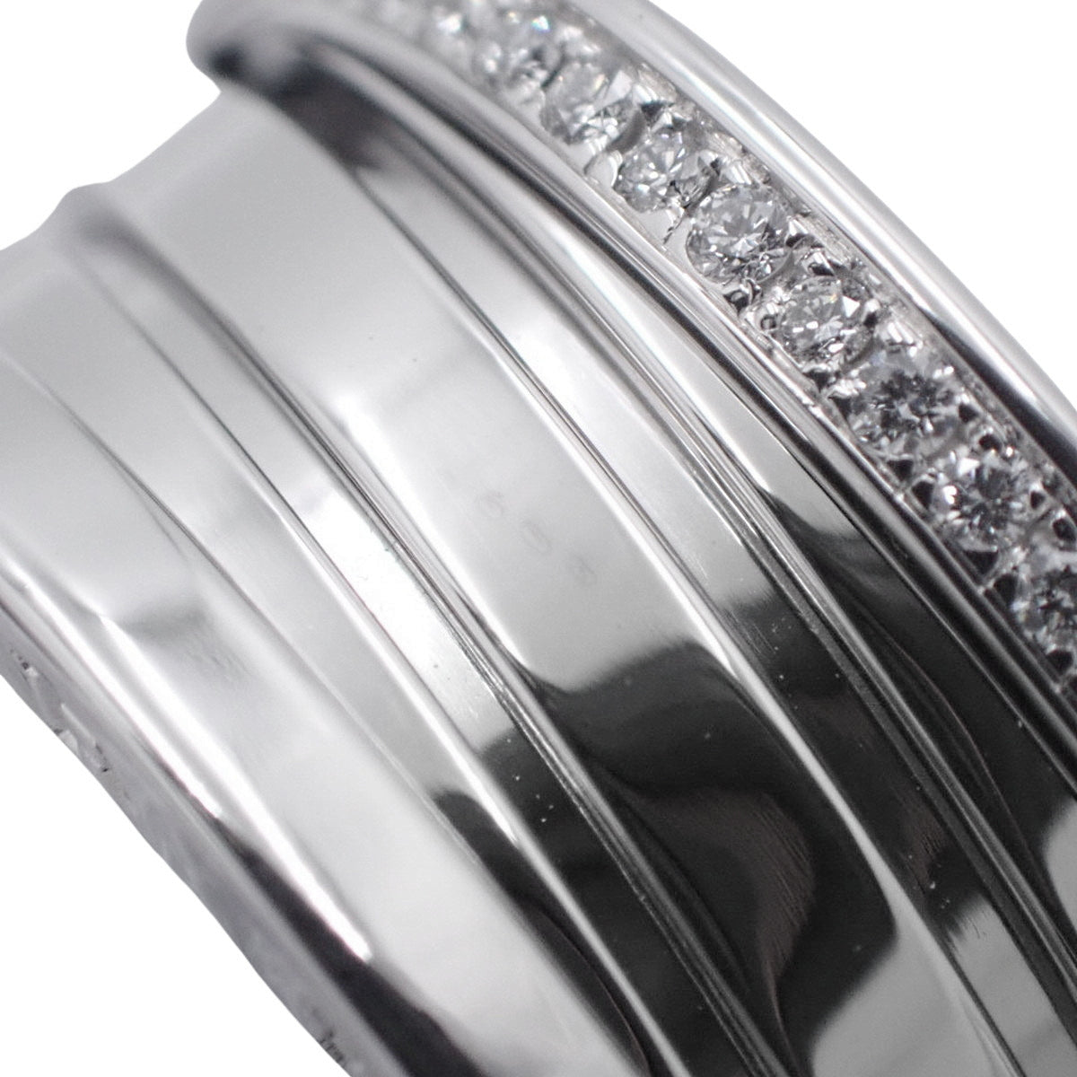 B-zero1 B-zero1 Diamond Ring 359706 K18 White Gold WG B-zero1 Size 18 (58)