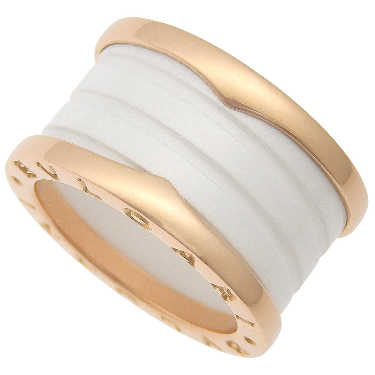 B.zero1 戒指 粉金 K18PG 白色陶瓷