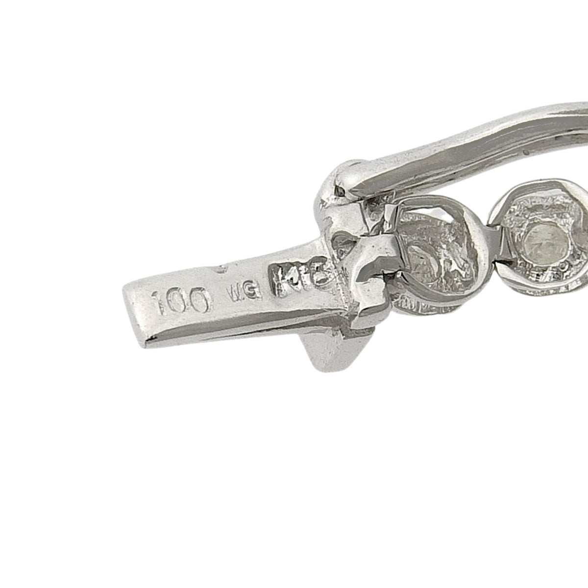 白金(18KWG)钻石网球手链