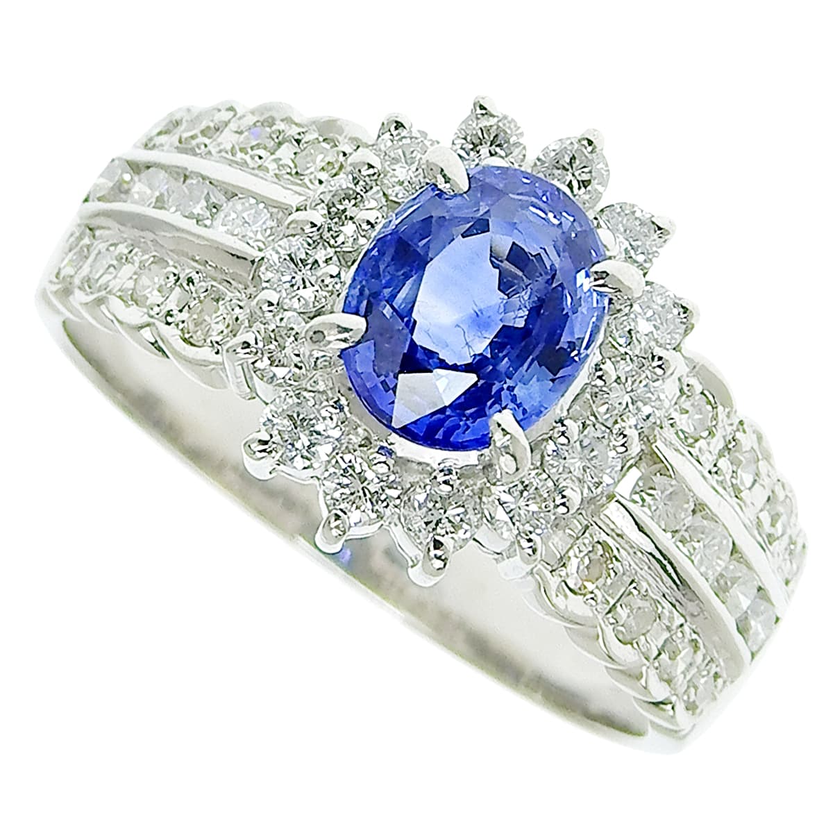 サファイア ダイヤモンド リング S1.39/D0.75 プラチナ Pt900